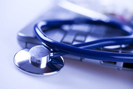 Computer and  Stethoscope