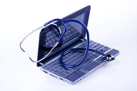 Computer and  Stethoscope