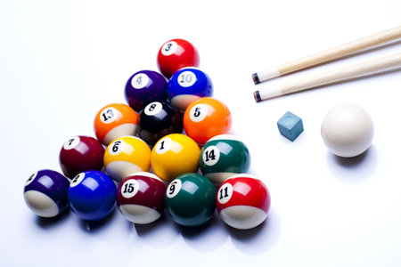 Billiard balls isolate on white