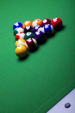 Billiard balls, poolの写真素材