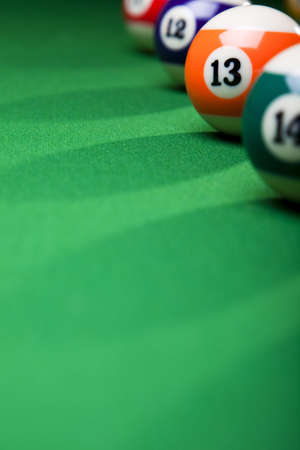 Close up shot of pool ballの写真素材
