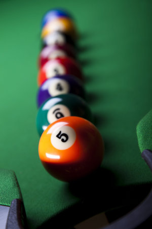 Close up shot of pool ball
