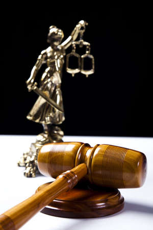 Judges wooden gavelの写真素材