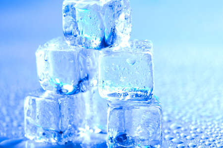 Background with ice cubes の写真素材