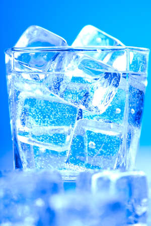 Background with ice cubes の写真素材
