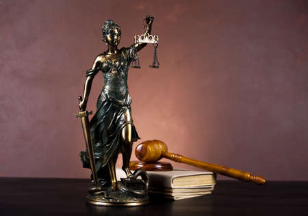 Statue of lady justiceの写真素材