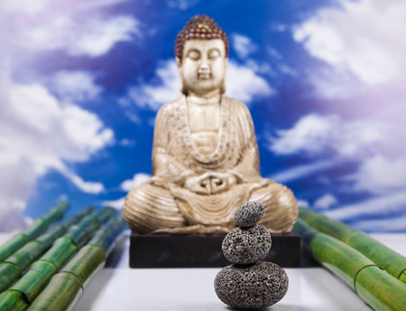 Buddha in Conceptual zenの写真素材