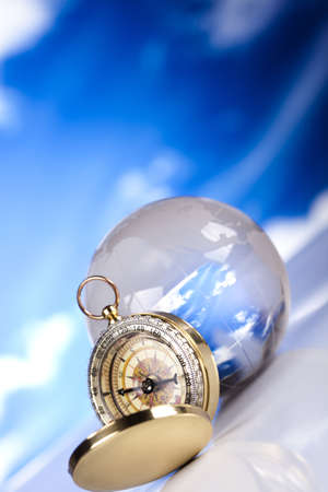 Compass and bluse skyの写真素材