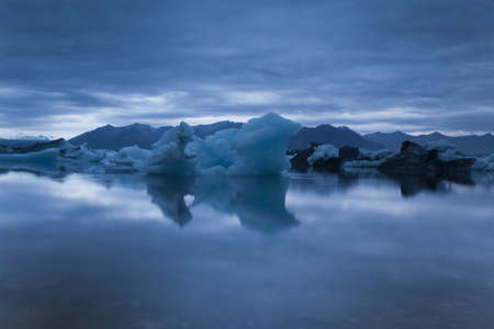 Landscape scenery with a ice, Jokulsarlon, Iceland の写真素材