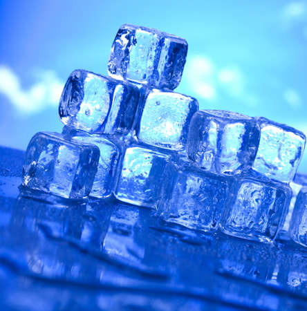 Melting ice cubes の写真素材