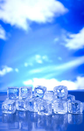 Ice, and cubesの写真素材