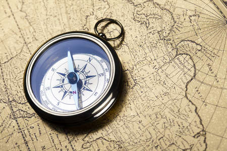 Vintage Navigation Equipment, compassの写真素材