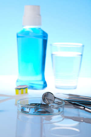 Dental health care objects の写真素材