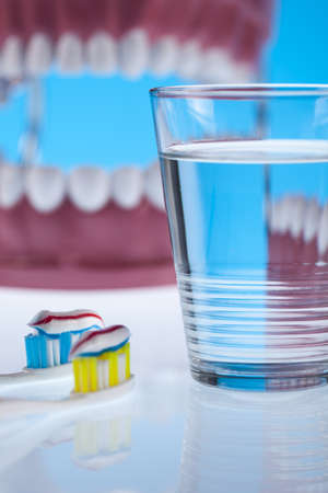 Dental health care objects の写真素材