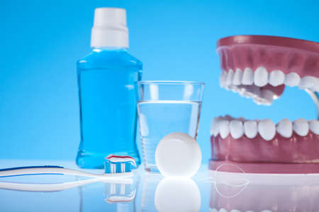 Dental health care objects の写真素材