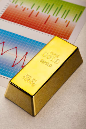 Financial indicators,Chart, Gold barの写真素材