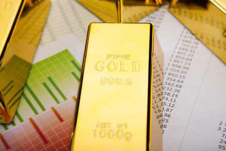 Financial indicators,Chart, Gold barの写真素材