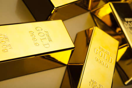 Gold bars backgroundの写真素材
