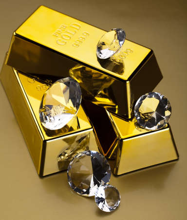 Diamond and goldの写真素材