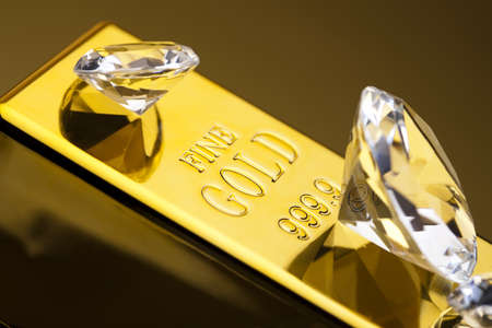 Diamond and goldの写真素材