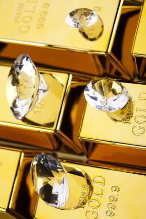 Diamond and goldの写真素材