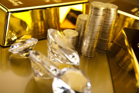 Diamond and goldの写真素材