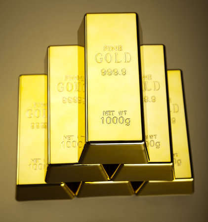 Gold bars background