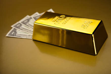 Gold and moneyの写真素材