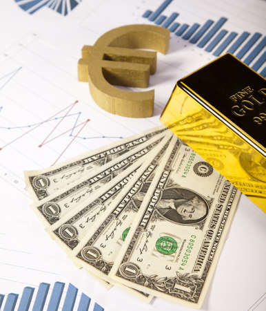 Office Concept, Gold barの写真素材