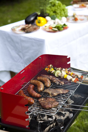 Grilling at summer weekend