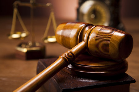 Wooden gavel barrister