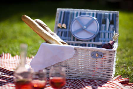 Picnic on the grassの写真素材