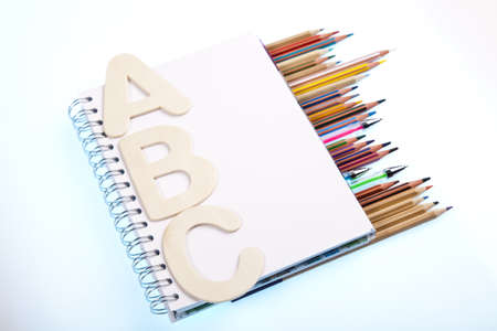 Back to school concept, Notepad の写真素材
