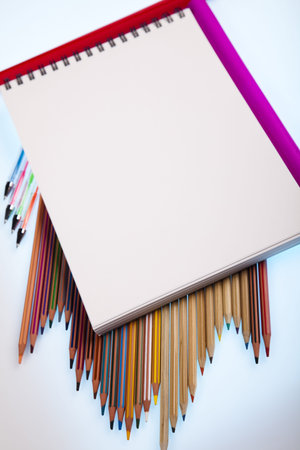 School tools on a white background