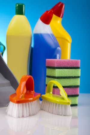 Set of cleaning products の写真素材