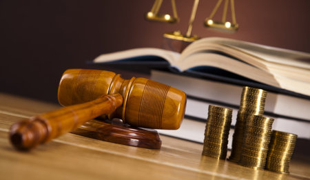 Justice concept and money