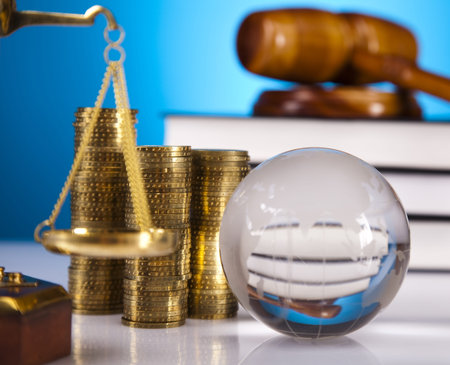 Justice concept and moneyの写真素材