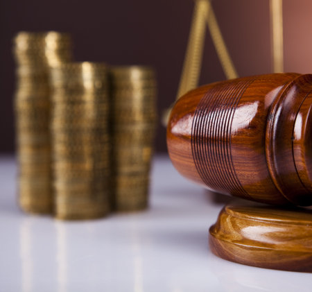 Justice concept and money