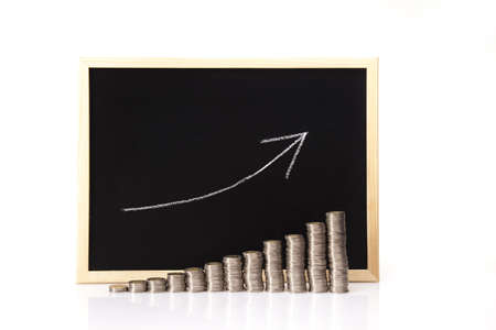 Chart made by coin の写真素材