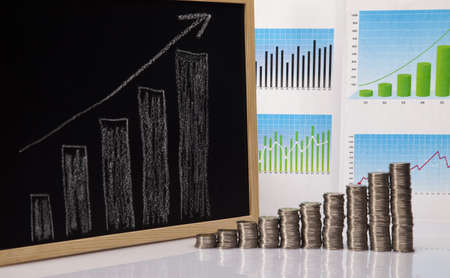 Chart made by coin の写真素材