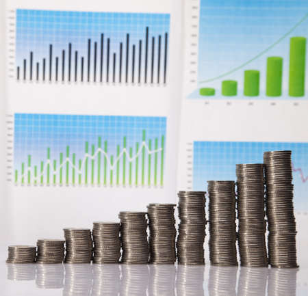 Financial success concept, Coins diagramの写真素材