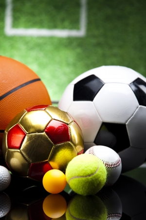 Sport equipment and ballsの写真素材