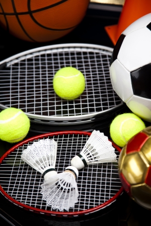 Sport equipment and ballsの写真素材