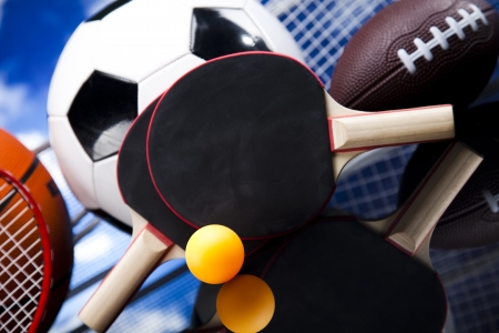 Assorted sports equipmentの写真素材
