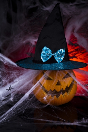 Funny face pumpkin, Halloweenの写真素材