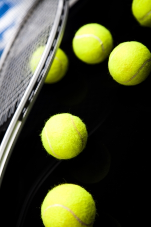 Sport, Tennis racket and ballsの写真素材