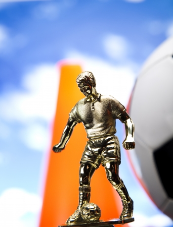  Classic black white soccer ball の写真素材