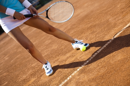 Playing tennisの写真素材