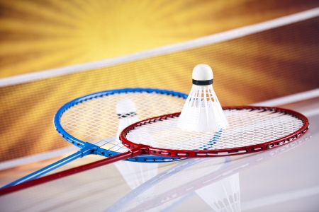 Badminton racket の写真素材