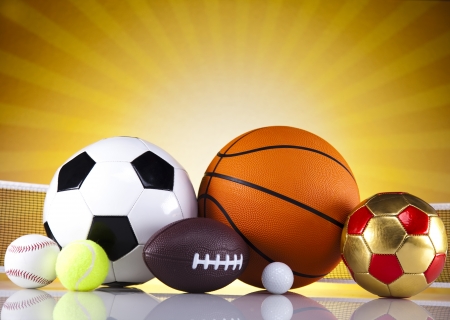Sports Equipment and sunshineの写真素材